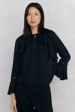 Mujer Pedro del Hierro Blusas>Blusa volantes puntilla