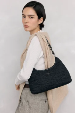 Mujer Pedro del Hierro Bolsos>Bolso hobo acolchado con asa de piel y cadena