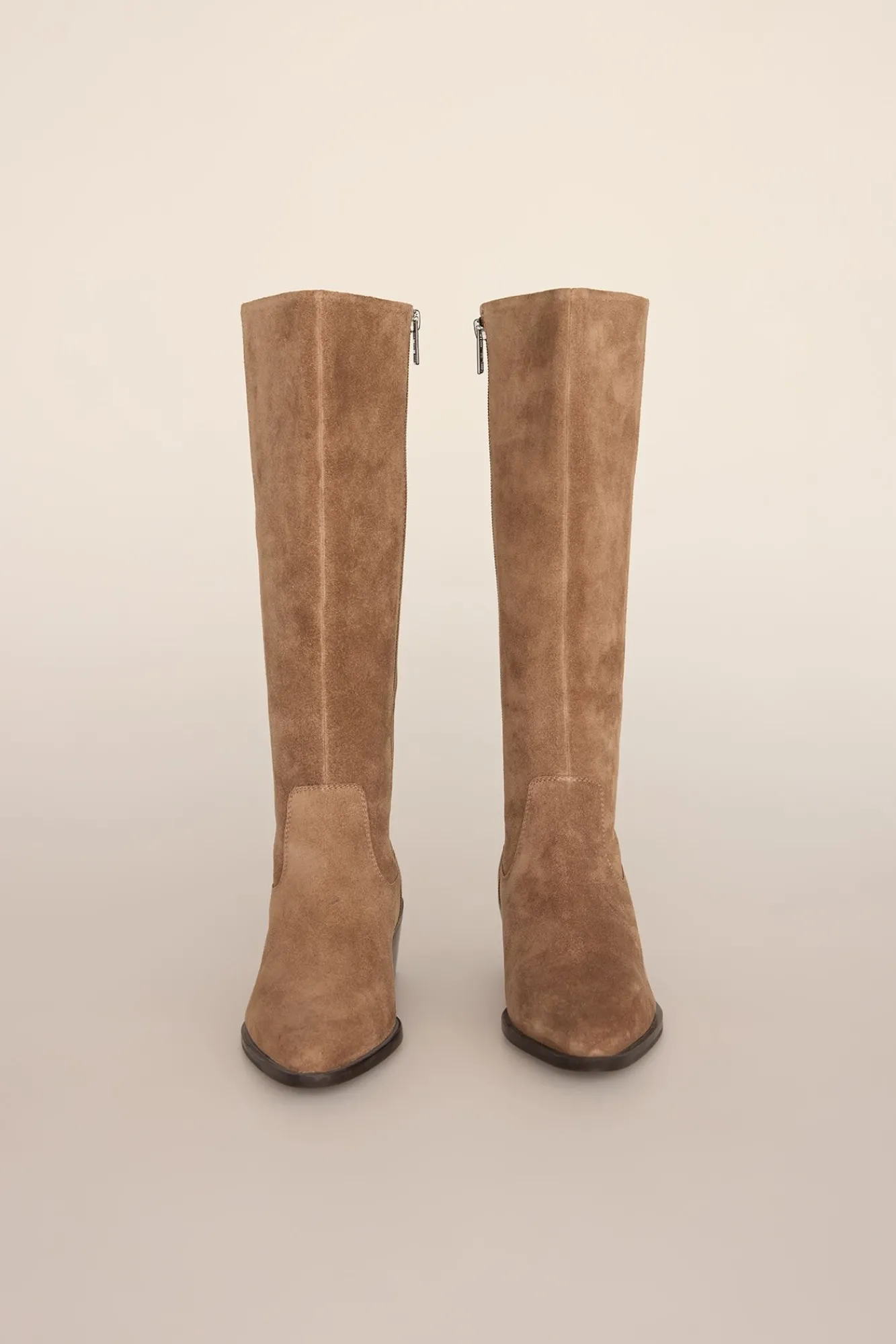 Mujer Pedro del Hierro Tacones|Calzado Piel>Bota alta estilo hípica con tacón bajo en serraje