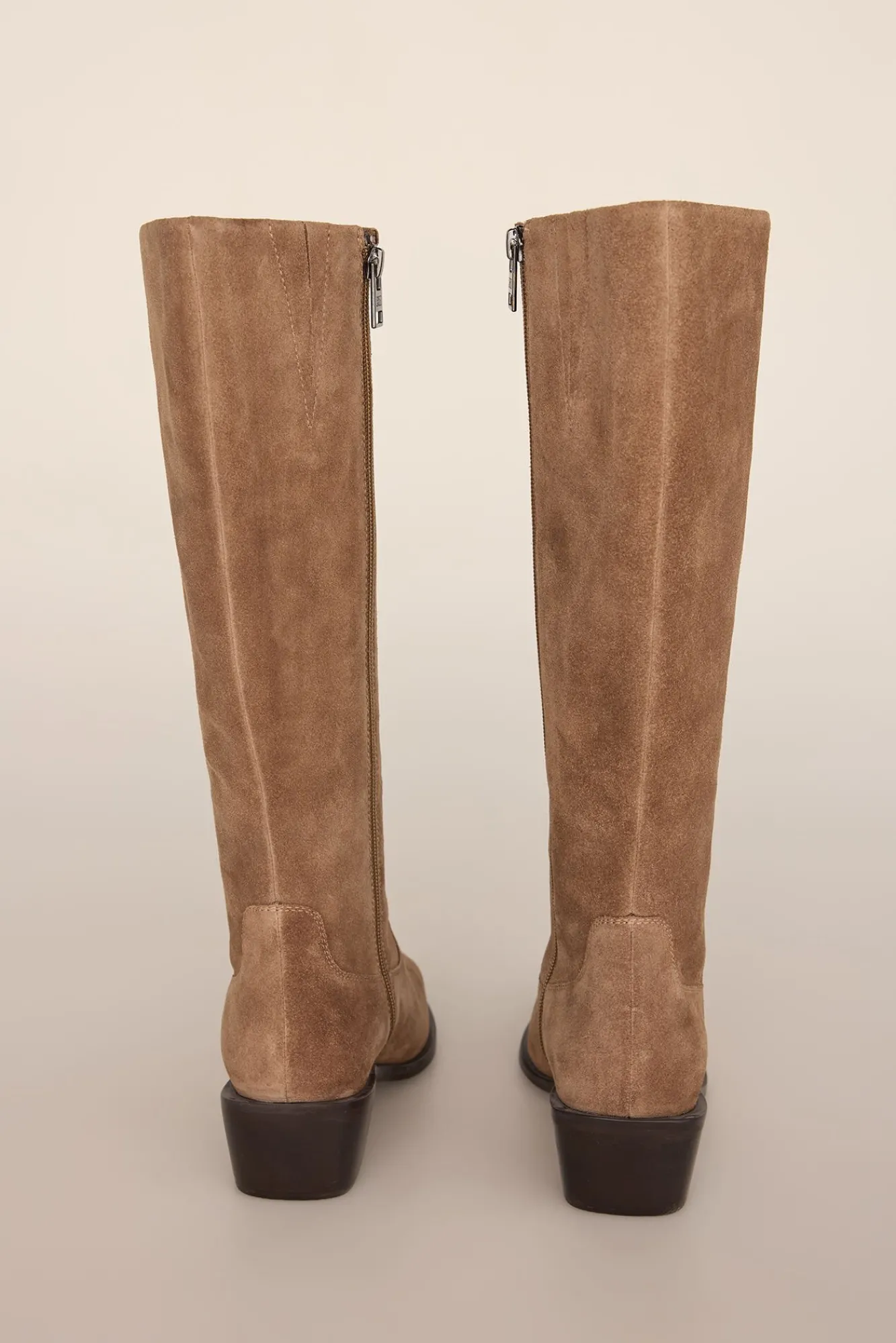 Mujer Pedro del Hierro Tacones|Calzado Piel>Bota alta estilo hípica con tacón bajo en serraje