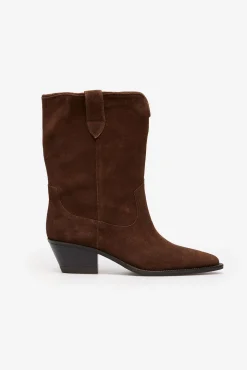 Mujer Cortefiel Tacones|Calzado Piel>Bota cowboy serraje