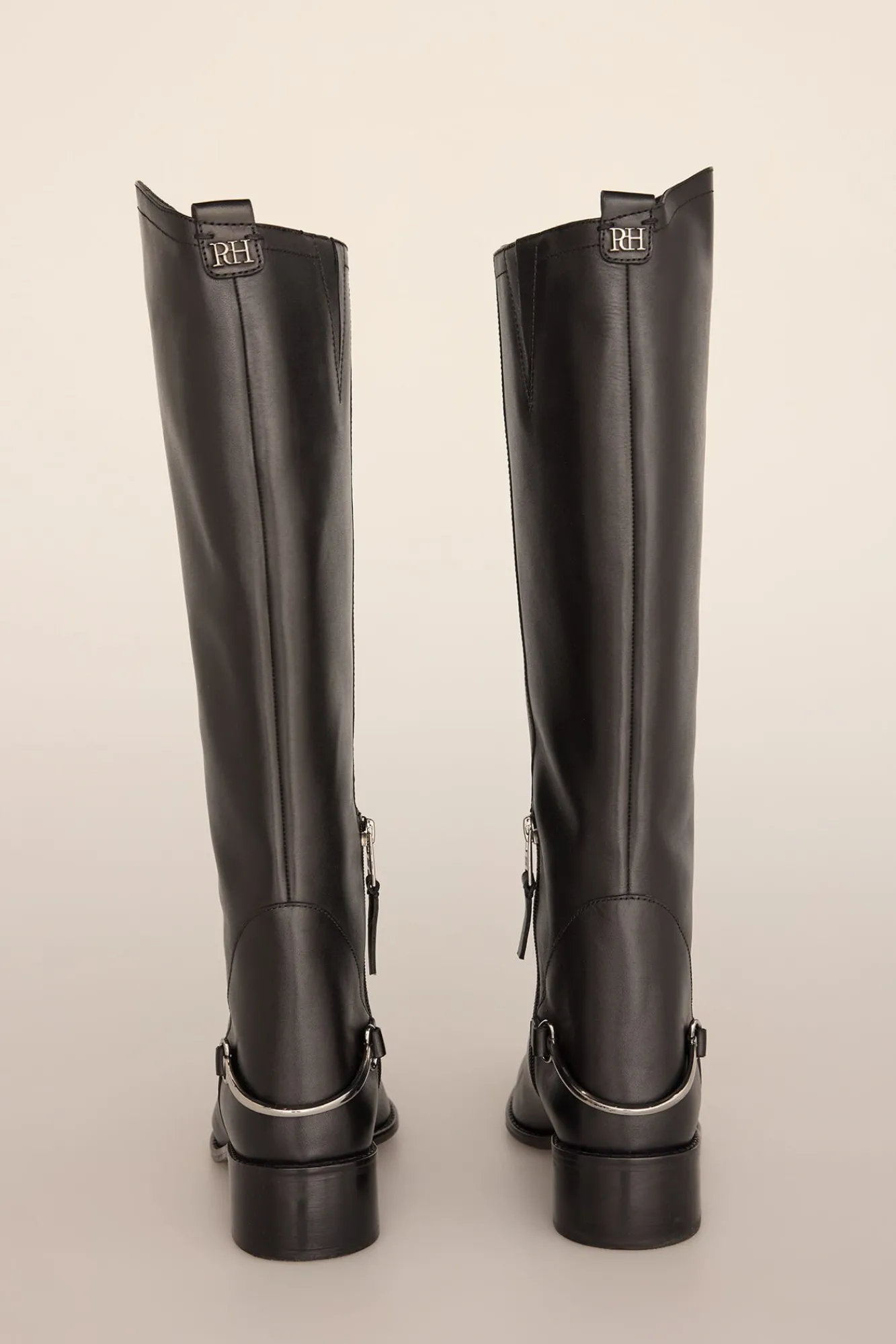 Mujer Pedro del Hierro Tacones|Calzado Piel>Bota hípica con detalle metálico