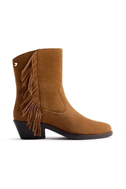 Mujer Gioseppo Tacones|Calzado Piel>Botines cowboy piel flecos kasson