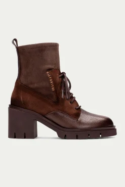 Mujer Hispanitas Tacones|Calzado Piel>Botín acordonado piso track ZURICH