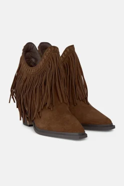Mujer Alma en Pena Tacones|Calzado Piel>Botín flecos largos