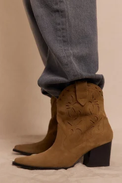 Mujer Slowlove Tacones|Calzado Piel>Botín tacon serraje