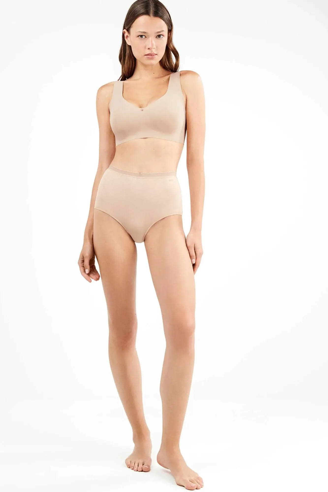 Mujer Gisela Ropa Interior>Braga alta básica con galón de encaje