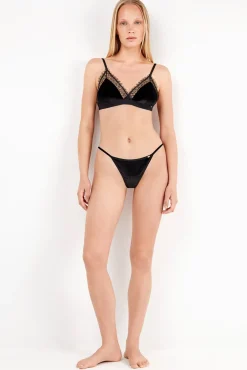 Mujer Gisela Ropa Interior>Braga brasileña en terciopelo