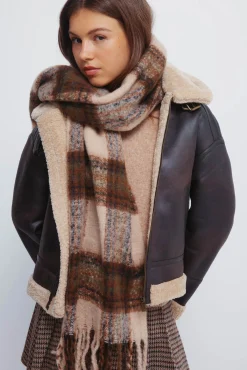 Mujer Springfield Bufandas>Bufanda cuadros marrones