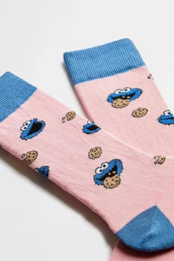 Mujer Besocks Calcetines|Calcetines>Calcetines altos de Barrio Sésamo de algodón orgánico color