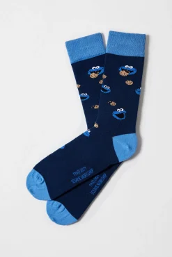 Mujer Besocks Calcetines>Calcetines altos de algodón orgánico color marino