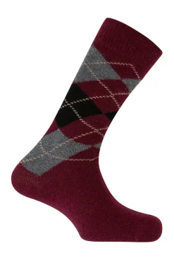 Hombre Punto Blanco Calcetines>Calcetines cortos Cachemira-lana de Rombos