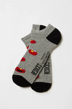 Mujer Besocks Calcetines|Calcetines>Calcetines tobilleros de Barrio Sésamo de algodón orgánico color