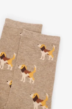 Mujer Cortefiel Calcetines>Calcetín largo beagle