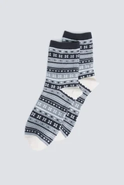 Mujer Springfield Calcetines>Calcetín largo jacquard cenefas