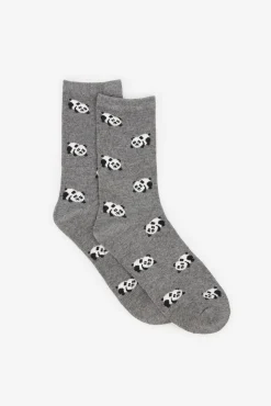 Mujer Cortefiel Calcetines>Calcetín largo oso panda