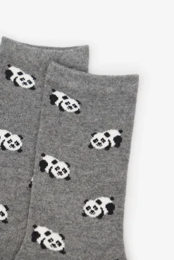 Mujer Cortefiel Calcetines>Calcetín largo oso panda