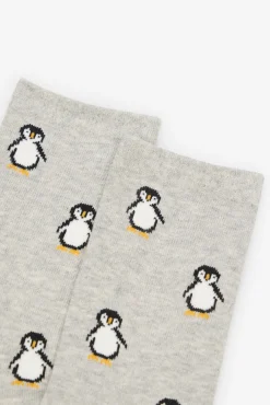 Mujer Cortefiel Calcetines>Calcetín largo pingüino