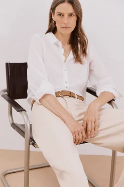 Mujer Cortefiel Blusas>Camisa algodón rayas