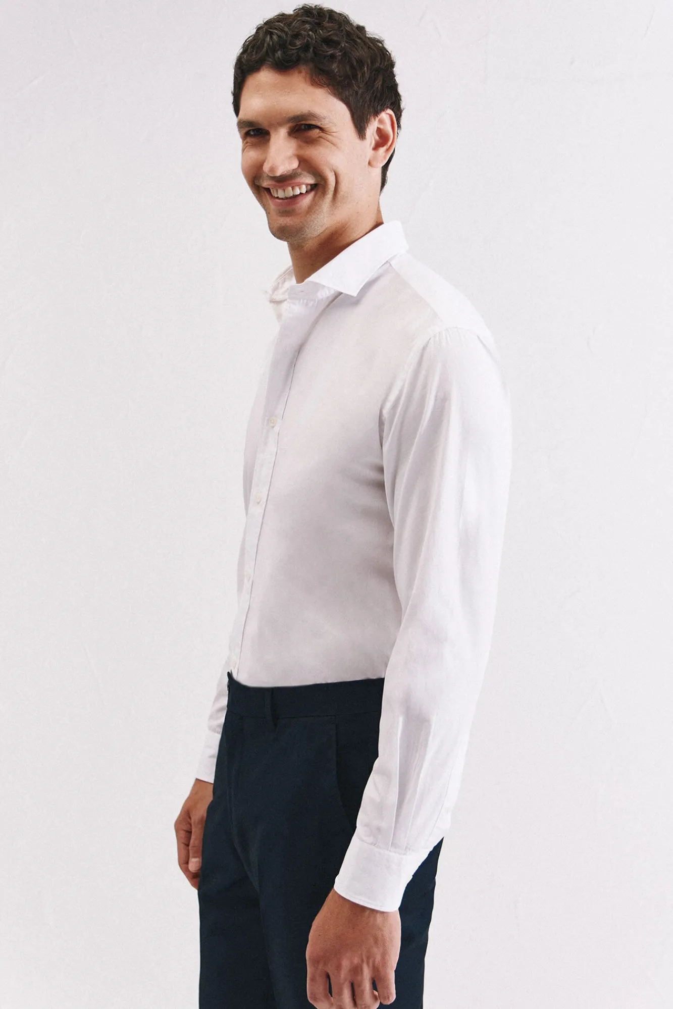 Hombre Cortefiel Camisas>Camisa blanca algodón