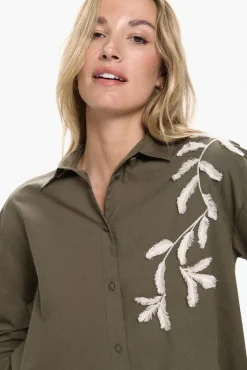 Mujer Vero Moda Blusas>Camisa bordada de algodón orgánico