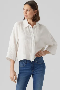 Mujer Vero Moda Blusas>Camisa cropped fluida