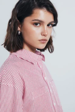 Mujer Springfield Blusas>Camisa cropped rayas