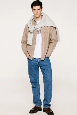 Hombre Selected Camisas>Camisa cuadros 100% algodón