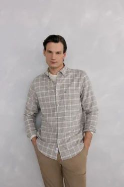 Hombre Pedro del Hierro Camisas>Camisa cuadros franela tejido italiano