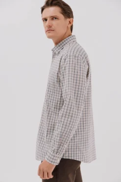 Hombre Cortefiel Camisas>Camisa cuadros popelín