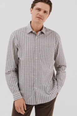 Hombre Cortefiel Camisas>Camisa cuadros popelín