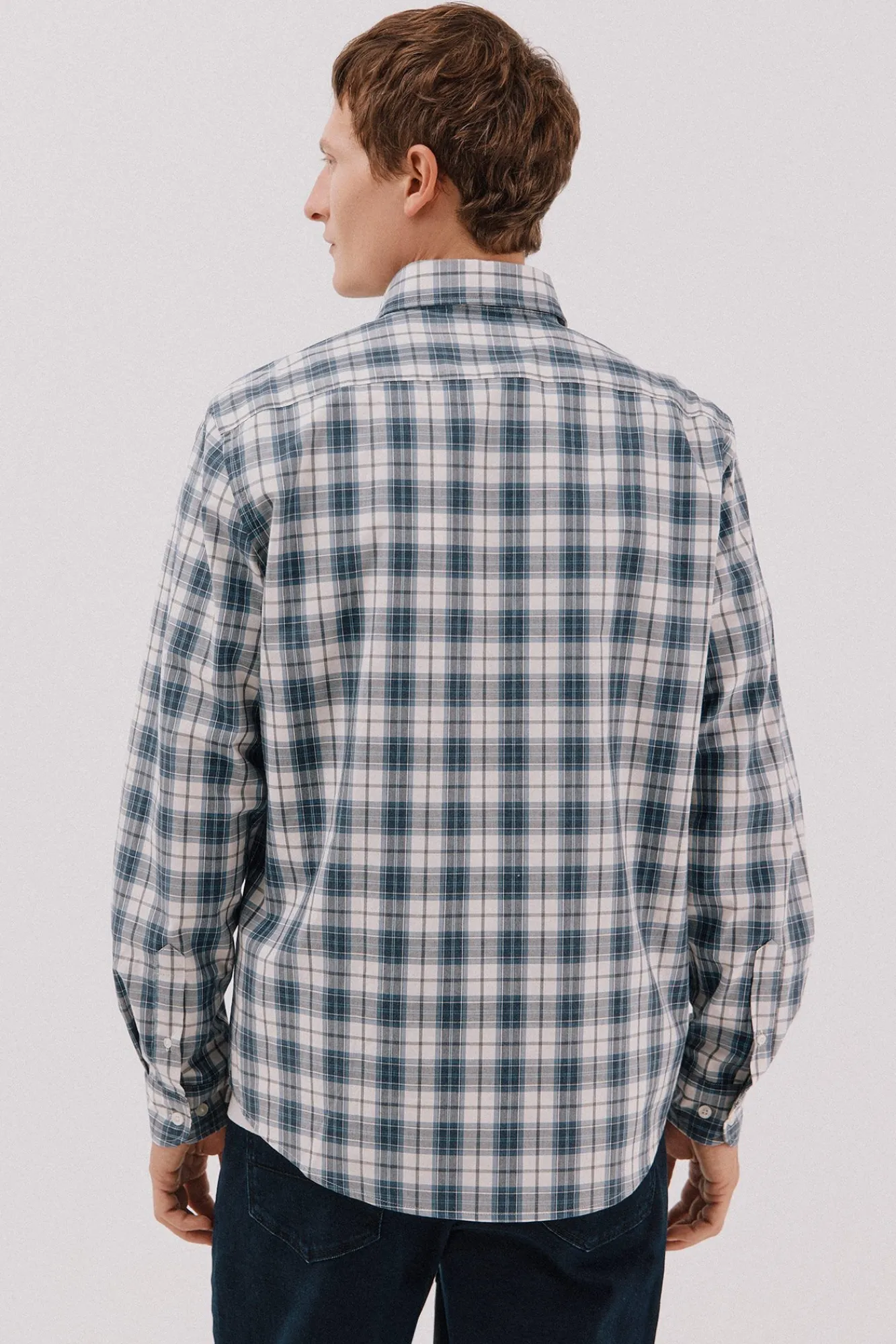 Hombre Cortefiel Camisas>Camisa cuadros popelín