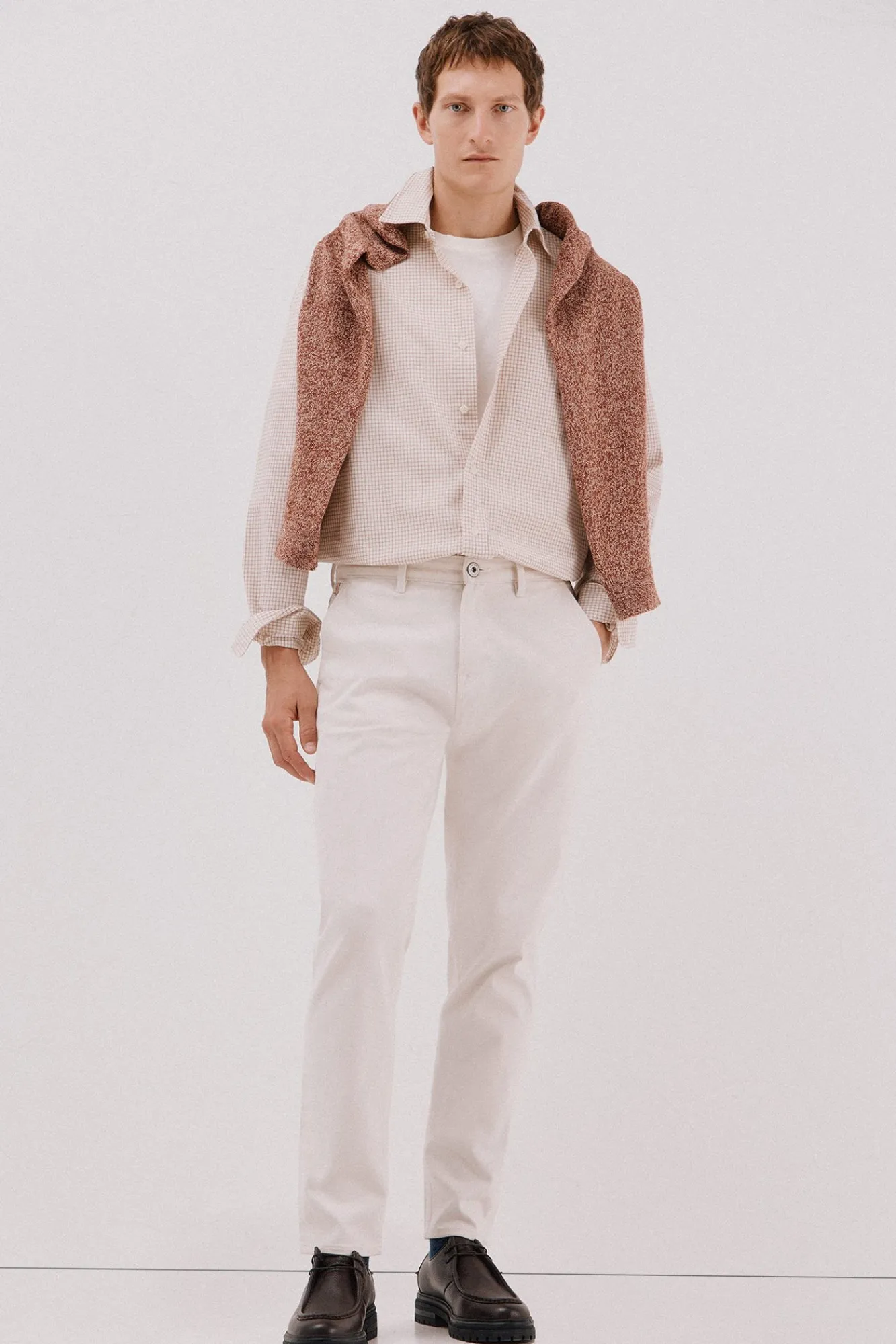 Hombre Cortefiel Camisas>Camisa cuadros popelín