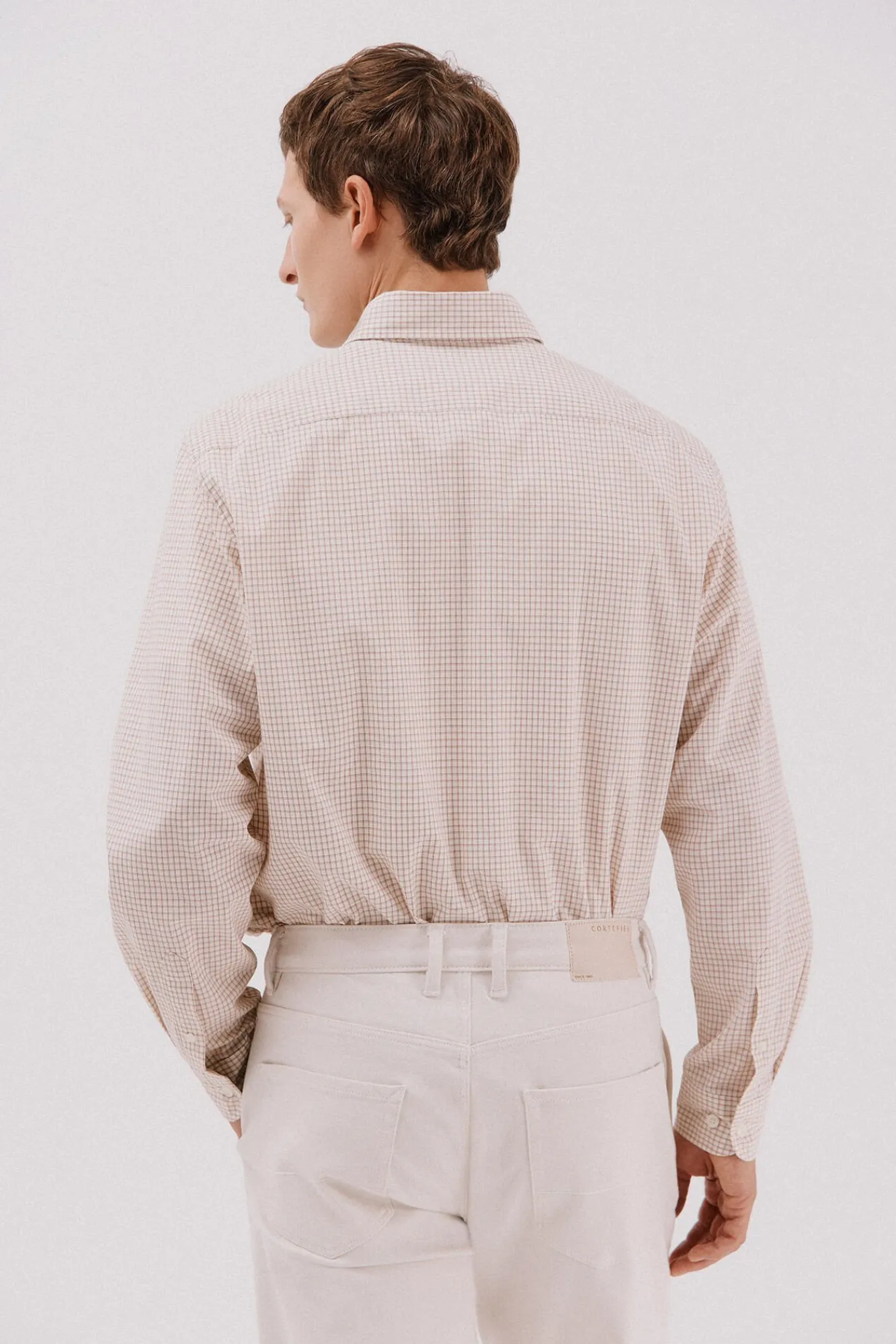 Hombre Cortefiel Camisas>Camisa cuadros popelín