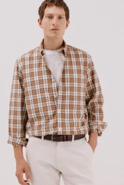 Hombre Cortefiel Camisas>Camisa cuadros popelín