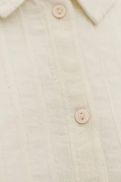 Mujer Vero Moda Curve Blusas>Camisa de algodón de manga larga talla grande