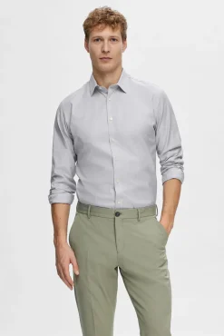 Hombre Selected Camisas De Vestir|Camisas>Camisa de manga larga de vestir 100% algodón