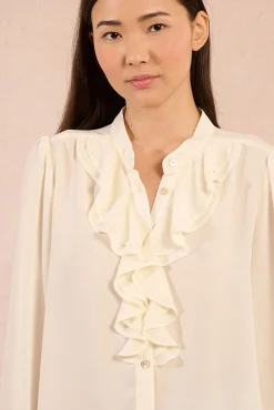 Mujer Molly Bracken Blusas>Camisa de manga larga detalle volantes