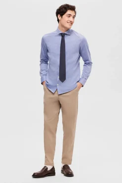 Hombre Selected Camisas De Vestir|Camisas>Camisa de piqué 100% algodón