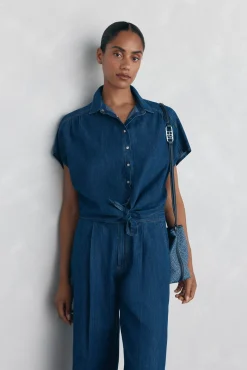 Mujer Pedro del Hierro Blusas>Camisa denim lazo