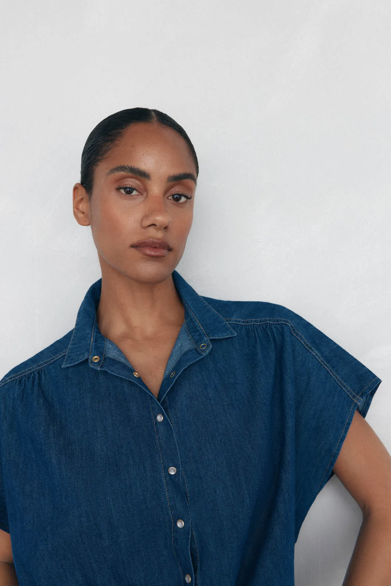 Mujer Pedro del Hierro Blusas>Camisa denim lazo