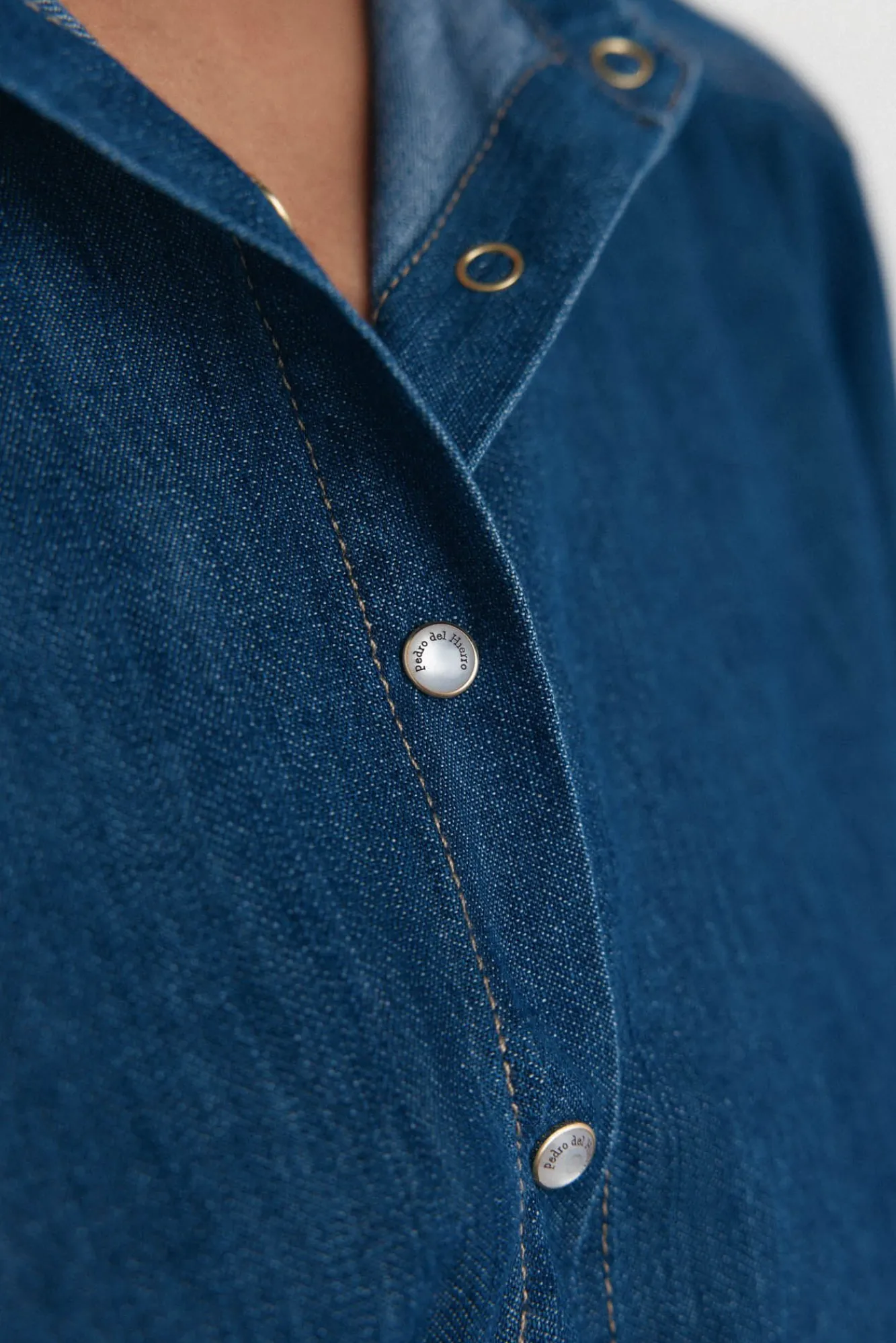 Mujer Pedro del Hierro Blusas>Camisa denim lazo