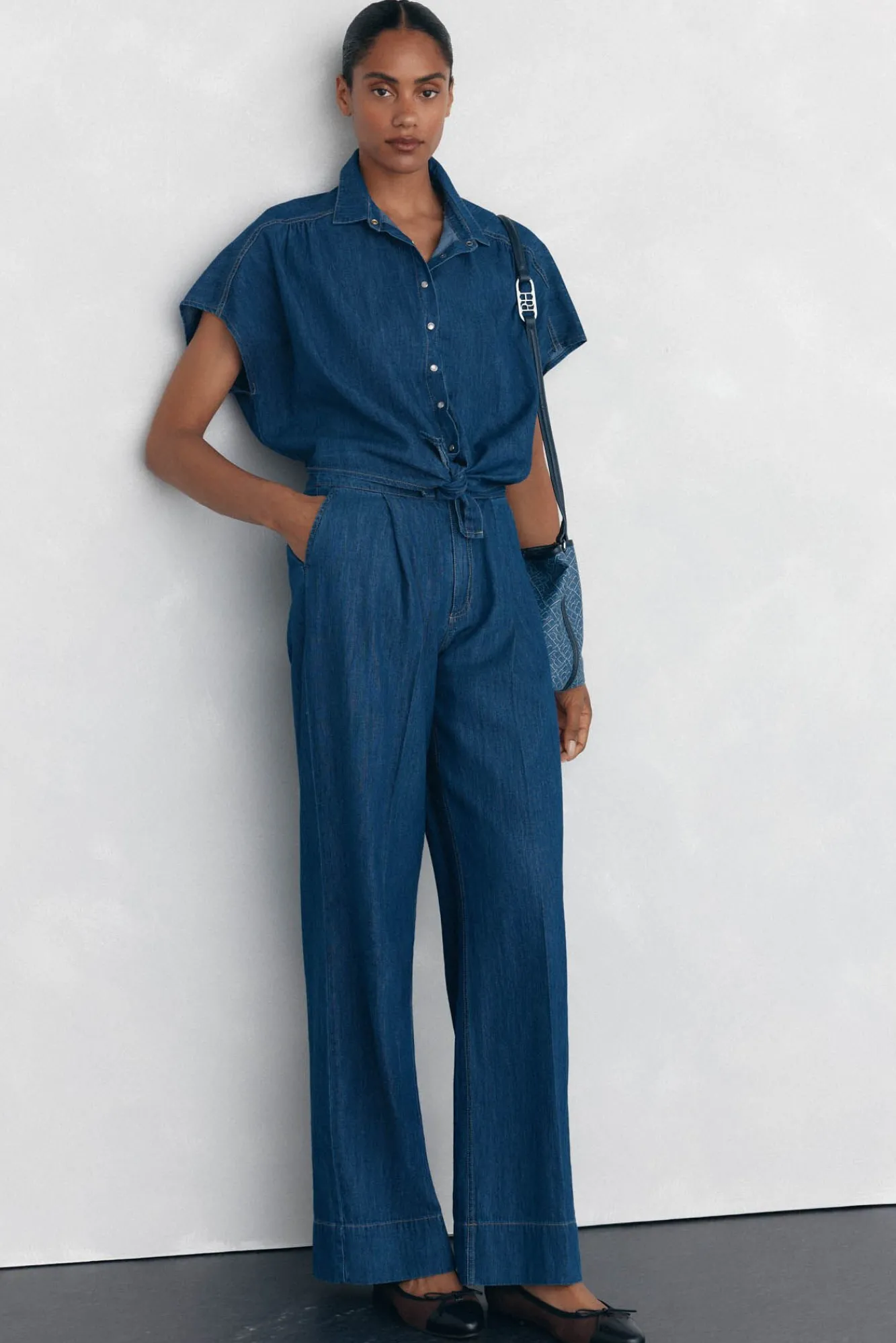 Mujer Pedro del Hierro Blusas>Camisa denim lazo