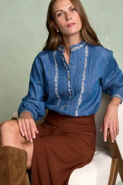 Mujer Polín Et Moi Blusas>Camisa Denim Milen