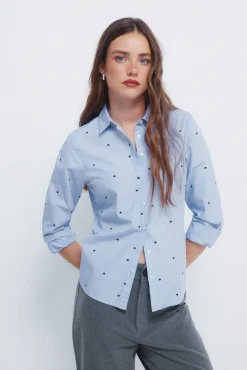 Mujer Springfield Blusas>Camisa detalles bordados