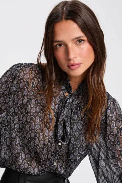 Mujer Morgan Blusas>Camisa fluida con cuello en v