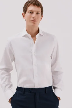 Hombre Cortefiel Camisas De Vestir|Camisas>Camisa gemelos lisa fácil plancha