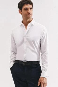 Hombre Cortefiel Camisas De Vestir|Camisas>Camisa gemelos slim fit fácil plancha