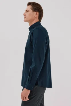 Hombre Cortefiel Camisas>Camisa lisa algodón tencel