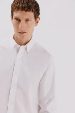 Hombre Cortefiel Camisas>Camisa lisa algodón tencel